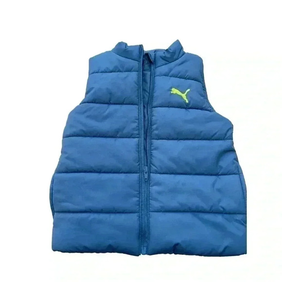 PUMA PUFFER VEST BOYS•BLUISH GREY SIZE•XXS (3-4)•UNISEX•PREOWNED•LIKE NEW• - Picture 1 of 5